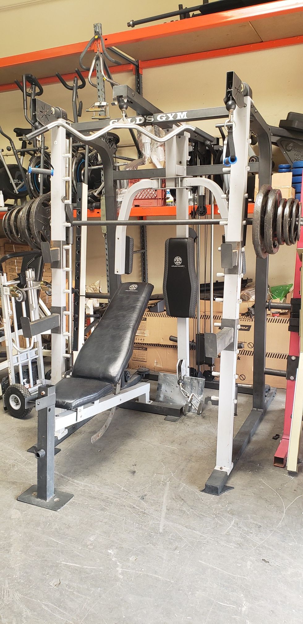 Golds Gym Smith Machine With Weights For Sale In Anaheim CA OfferUp