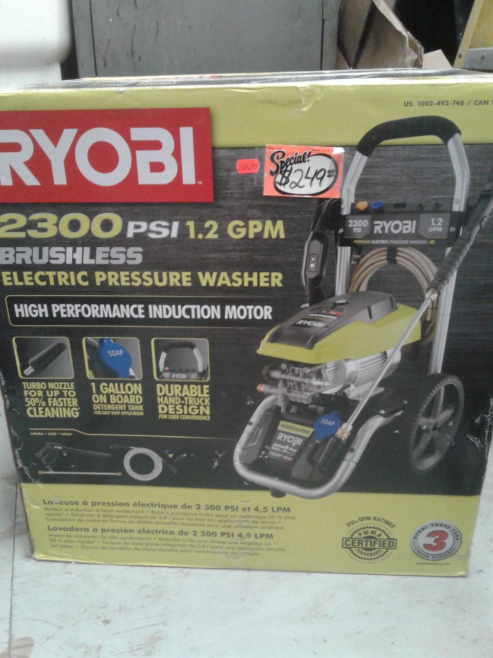 Ryobi Ry Psi Gpm High Performance Electric Pressure