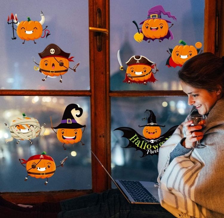 Halloween window clings pumpkins