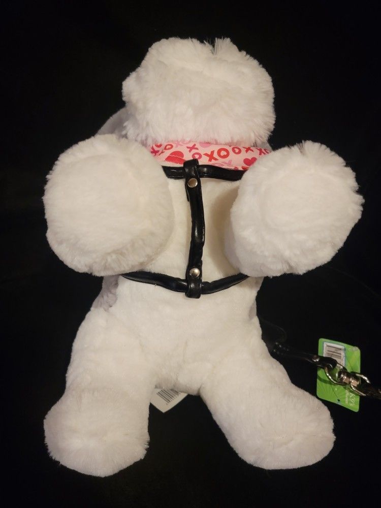 Black Bone Step in Harness with Designer Charm Adjustable Medium NWT