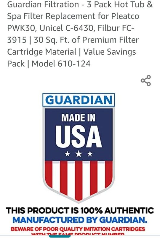 Hot Tub Filters 3pk