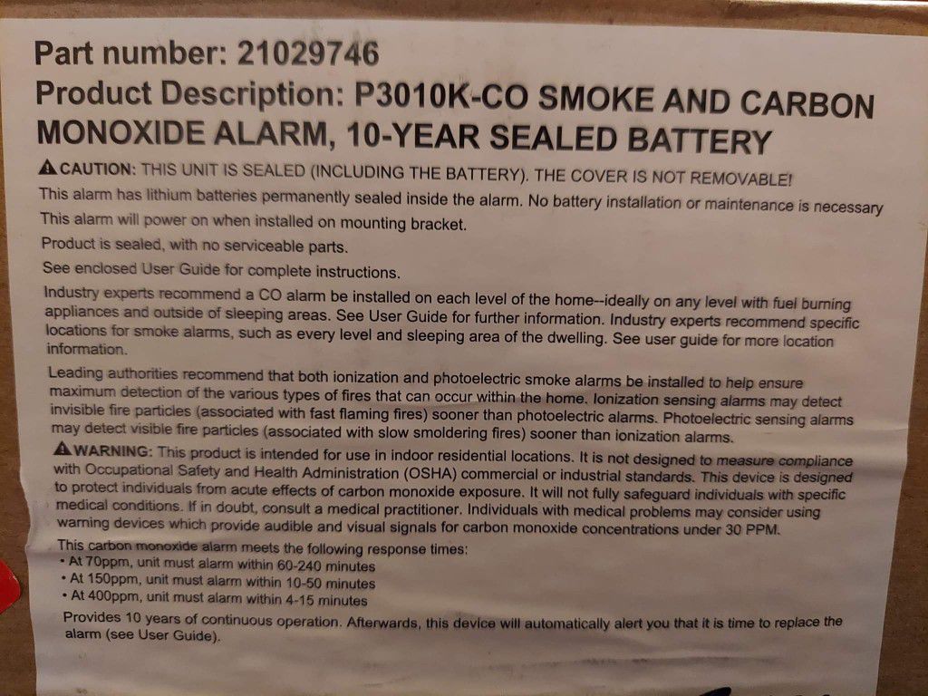 Kidde Smoke & Carbon Monoxide Detector, Combination Smoke & CO Alarm with Lithium Battery, Replacement Alert, Pack of 6