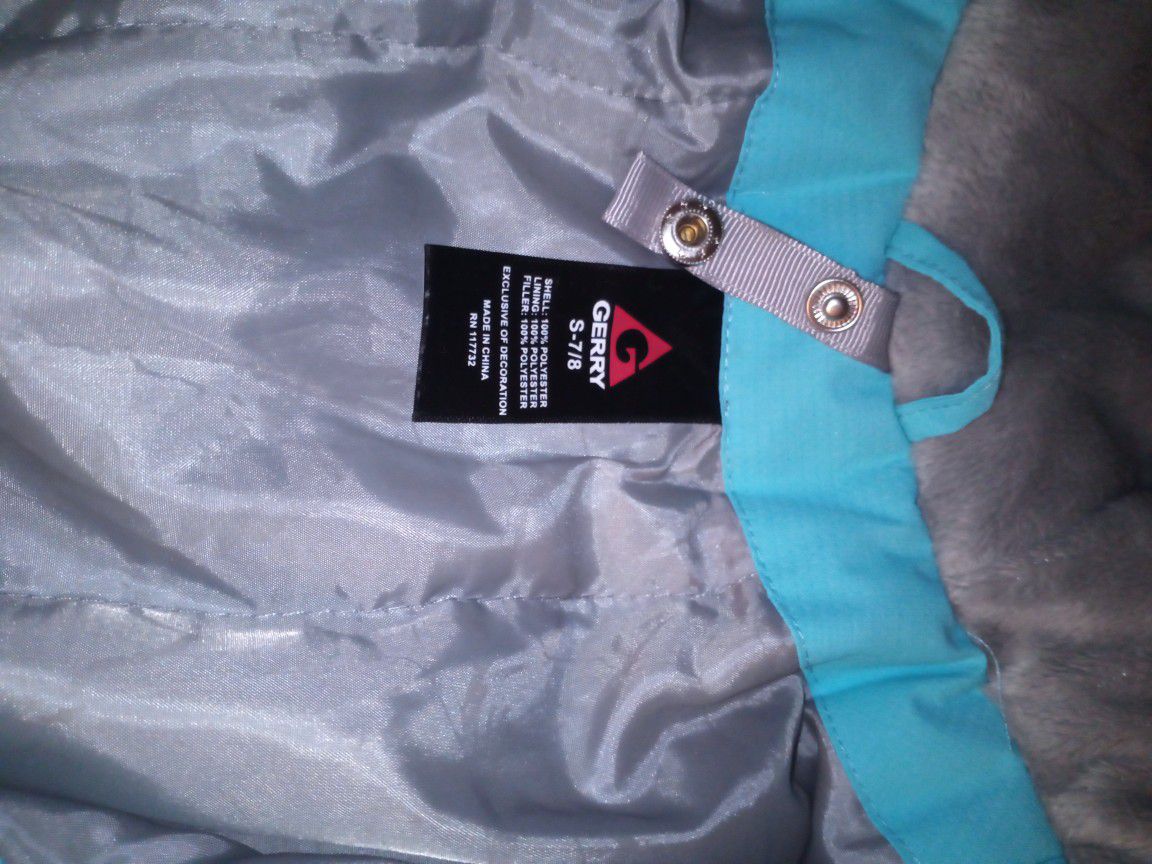 Girls Size 7/8 Jacket Snow Rain Made By Jerry In Brand New Condition