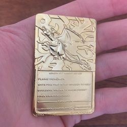 2 Gold Plates Pokémon Cards - Charizard & Mewtwo Thumbnail