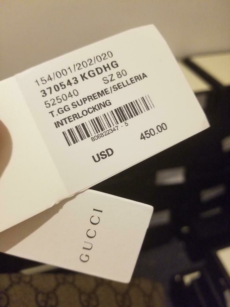 Gucci Supreme Brown Belt
