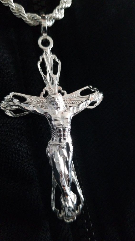 Torsal Y Cristo Plata 925MX / Silver Chain And Christ