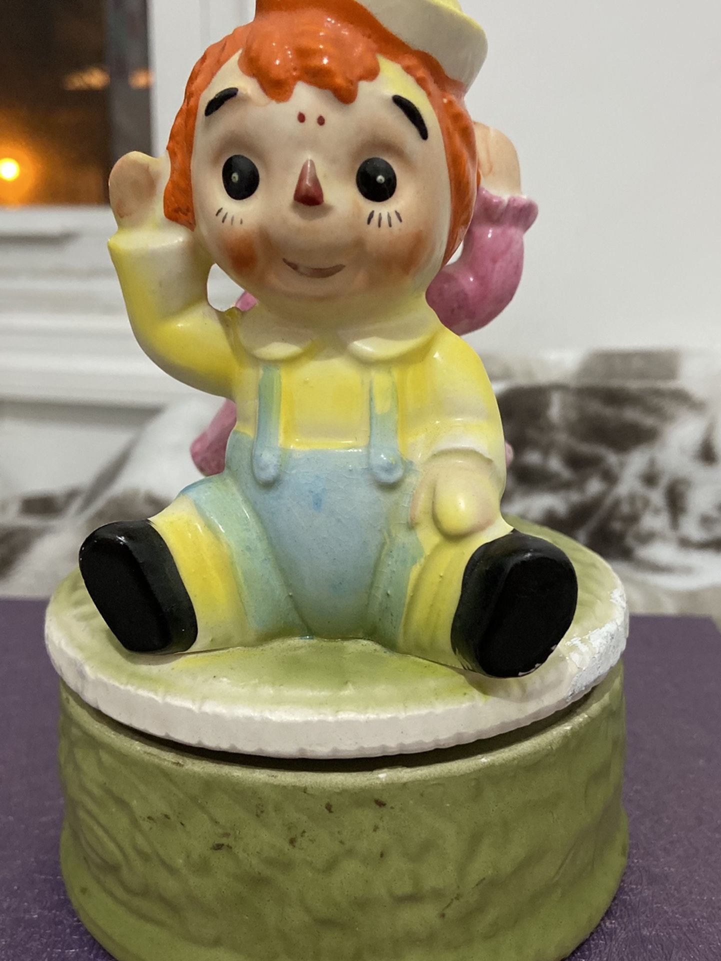 Vintage Raggedy Ann And Andy Music Box