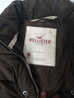 Women’s HOLLISTER Down Puffer Coat Jacket Brown Size M Thumbnail