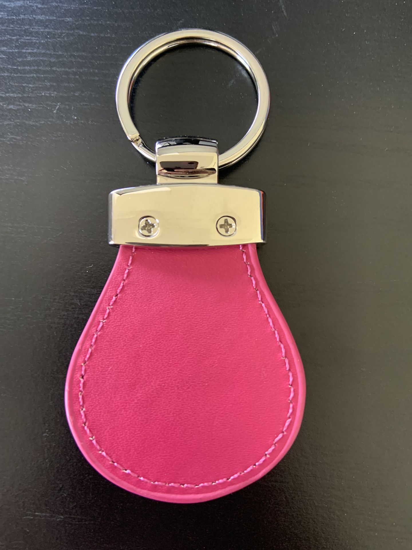 Leather Chrome Keychain - Mercedes Benz