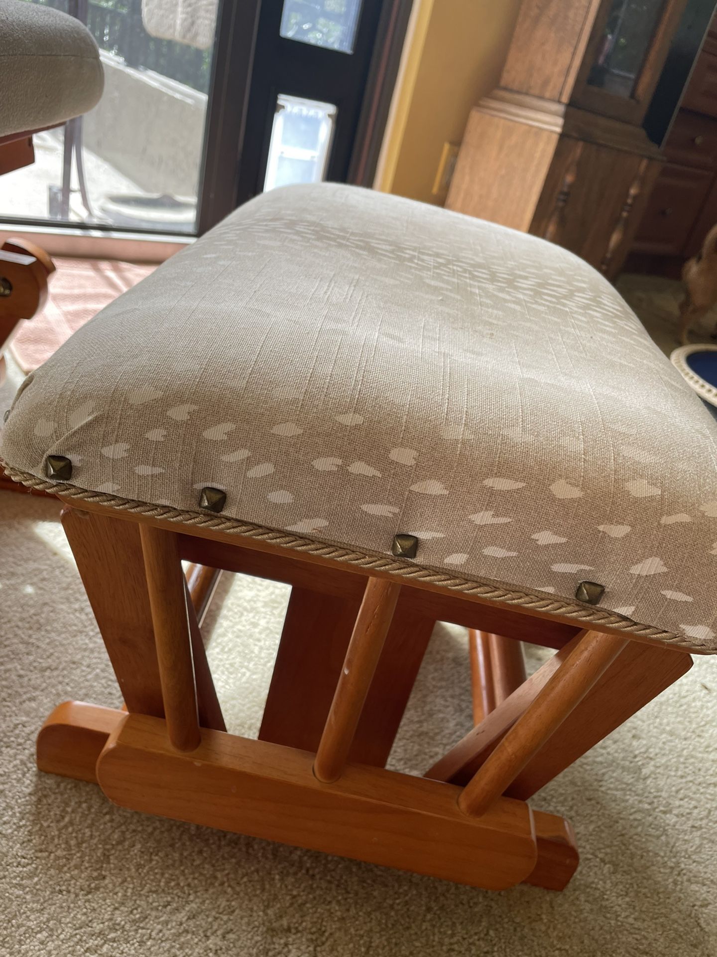 Custom Upholstered Glider Chair