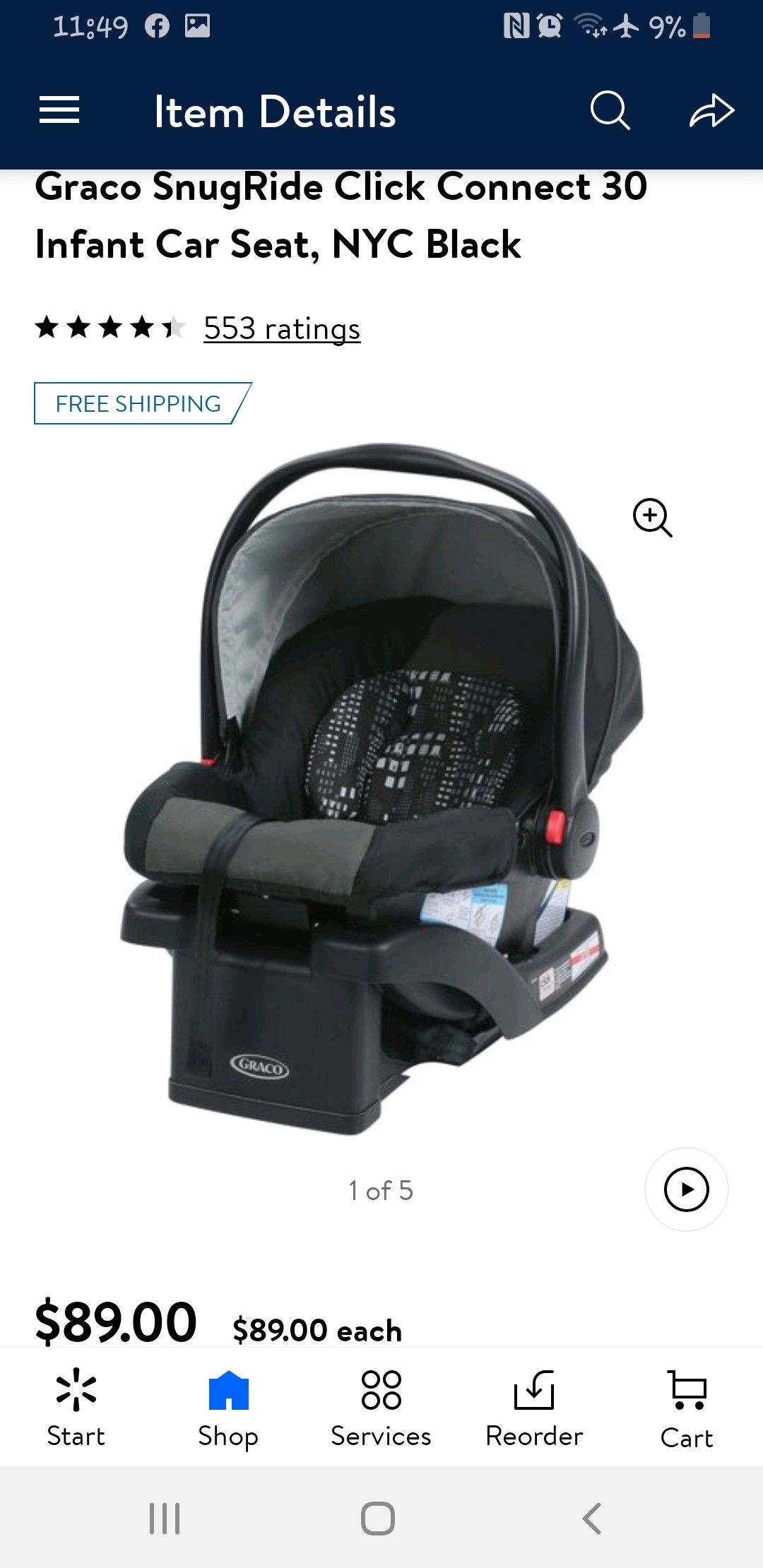 Graco. Snug ride 30. Click connect carseat to base