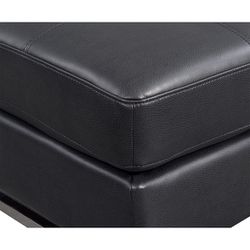 2 Torino black leather couches Thumbnail