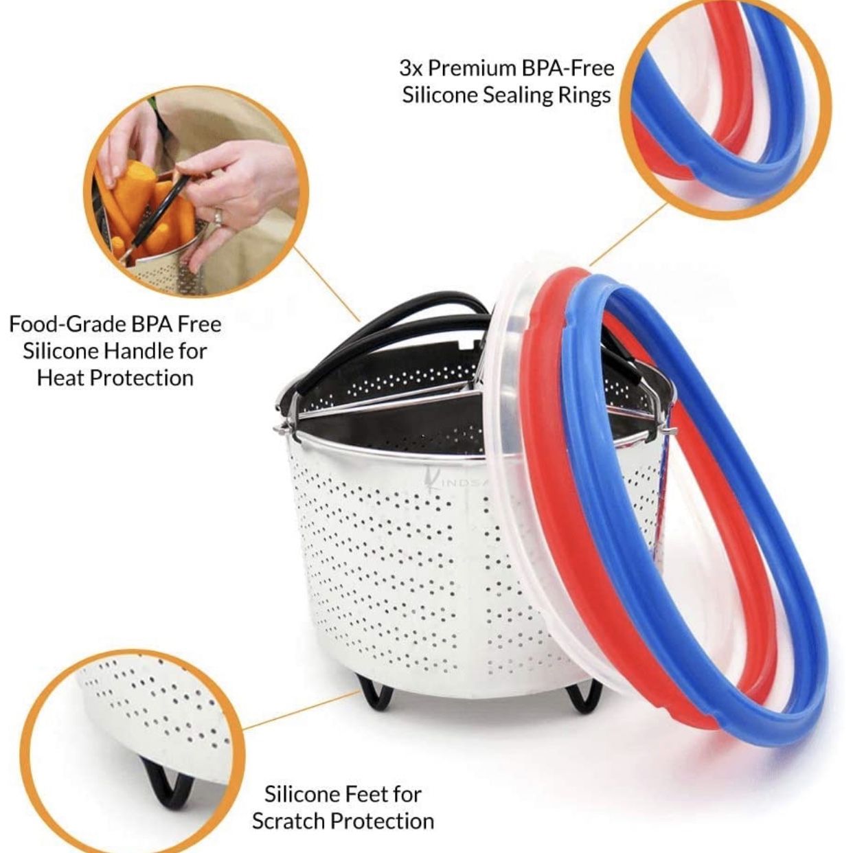 Kindsay Divided steamer basket