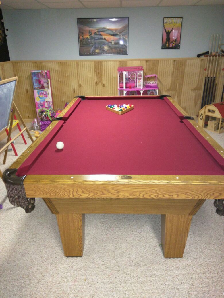 Pool Table. Quality Olhausen 30th Anniversary "AccuFast" cushons made