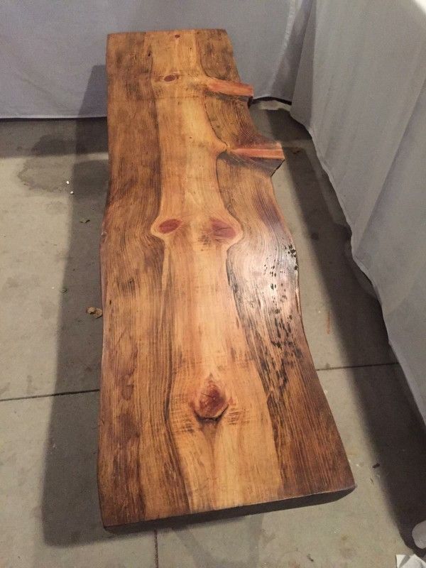 Hand Made Iron And Hardwood Bench