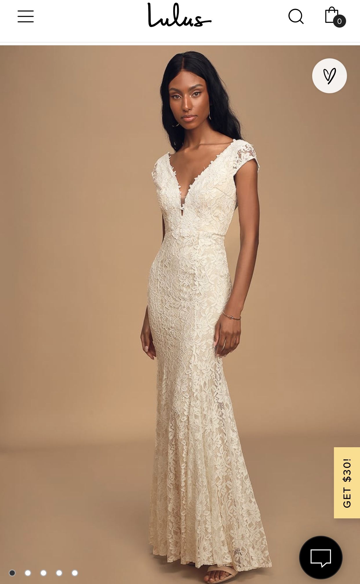White Lace Short Sleeve Maxi Dress