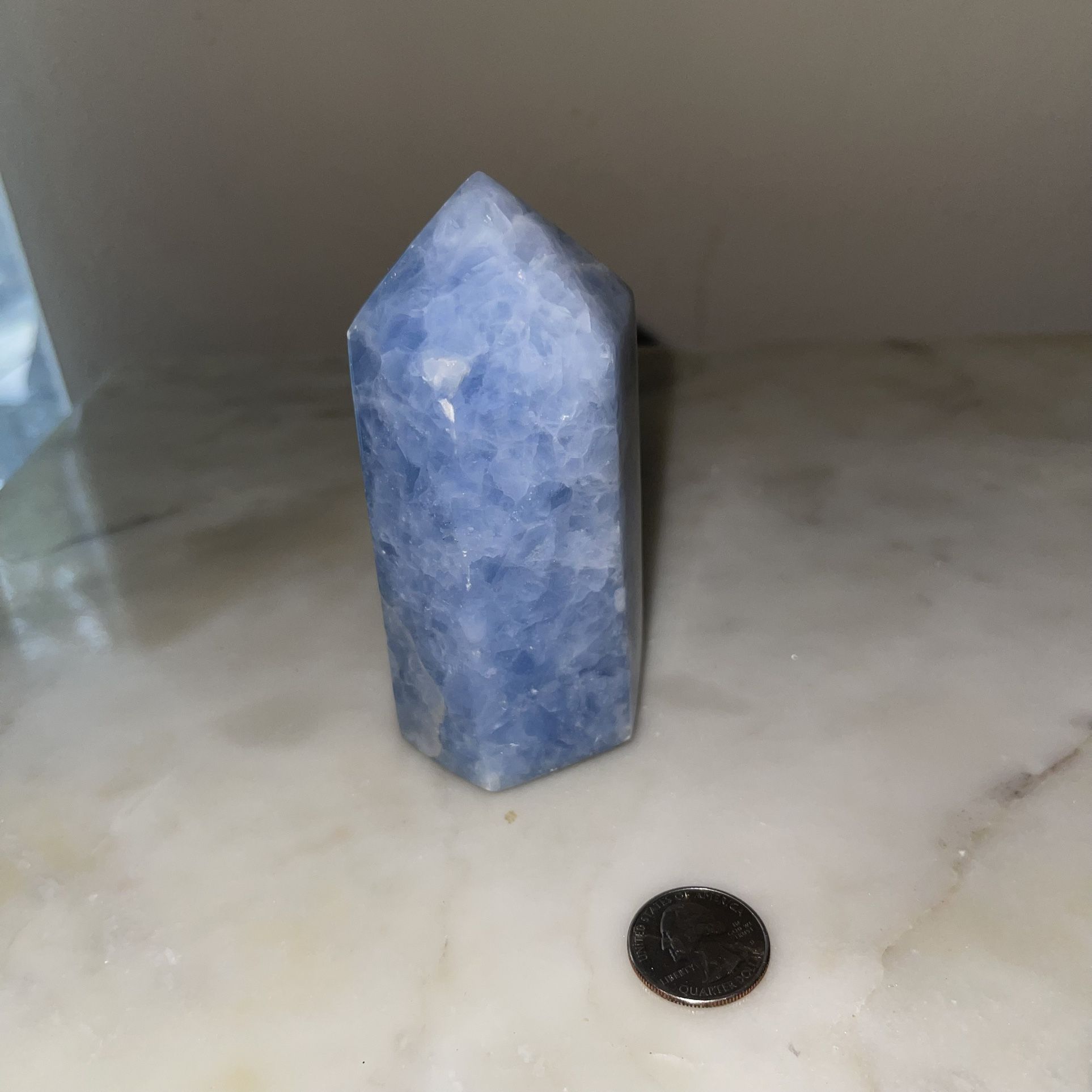 Blue Calcite Tower