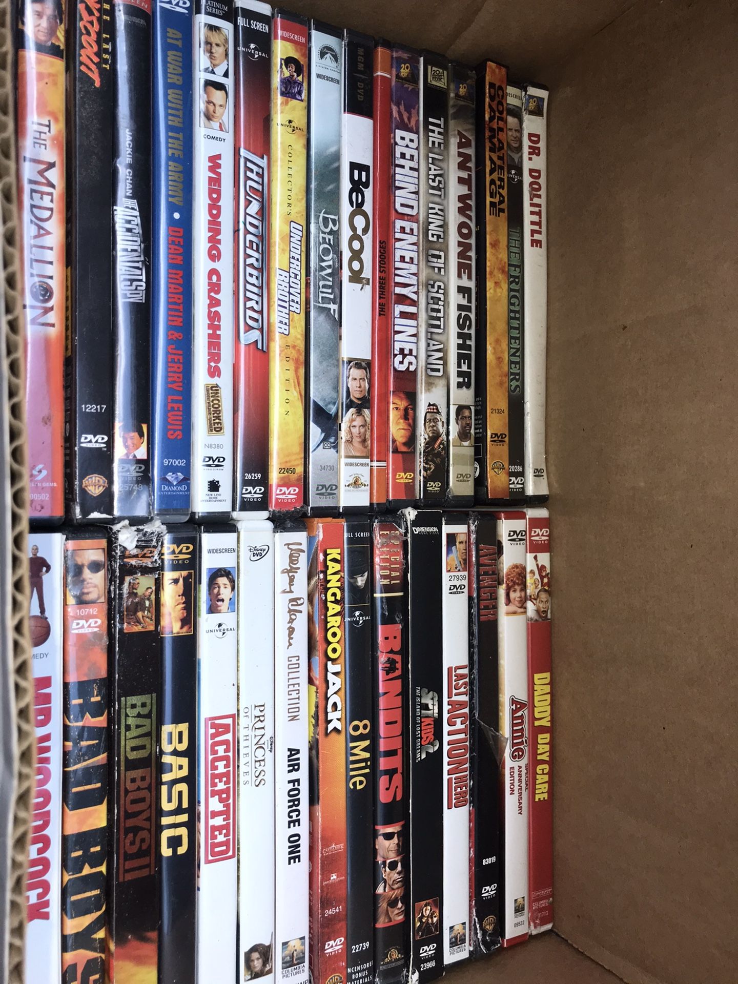 BOXES OF DVDS ADULT AND SOME CHILDRENS