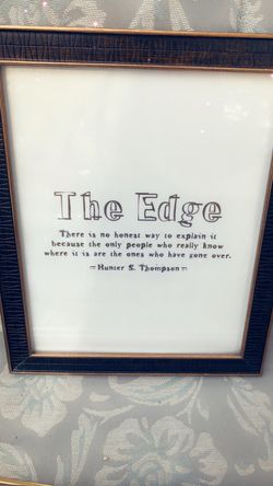 The Edge - Hunter S Thompson - 8x10 Framed Art Decor Thumbnail