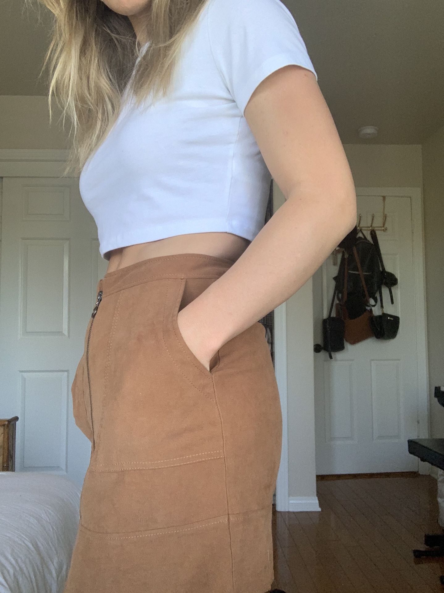 Suede Mini Skirt