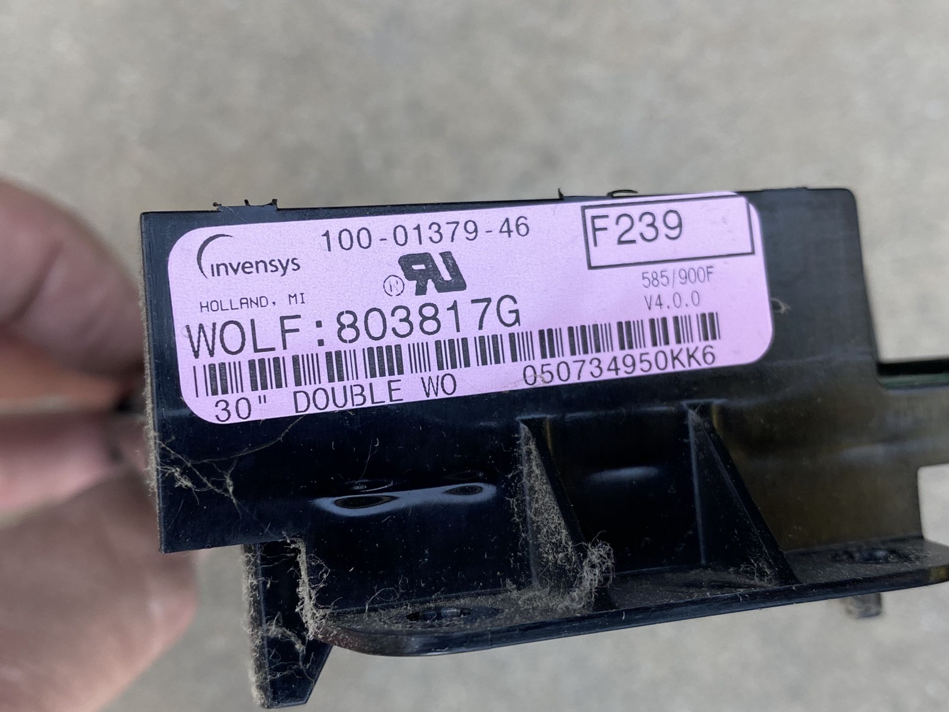 Wolf Oven Control Circuit Board P/N 803817G