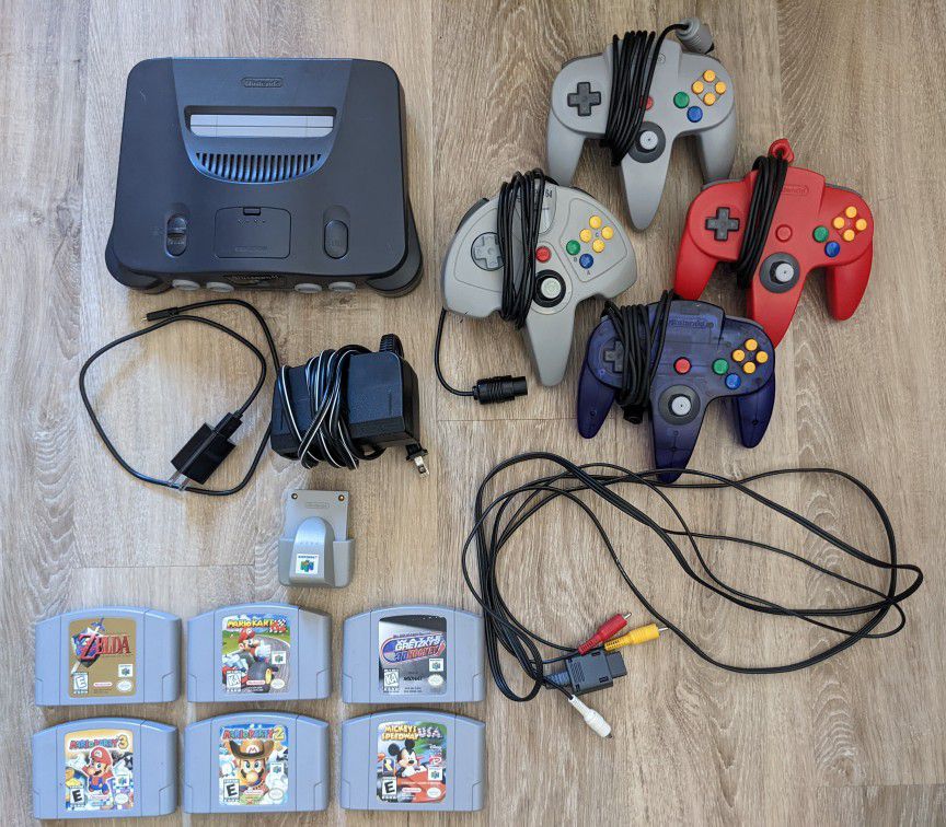 Nintendo N64 System Controllers Games Console Rumble Pack