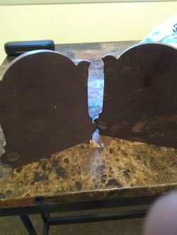 VINTAGE BRADLEY AND HUBBARD CAST IRON BOOKENDS CIRCA 1920's Thumbnail