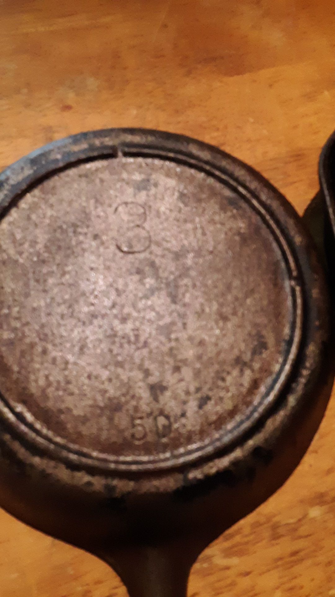 Vintage number 3 cast iron frying pans