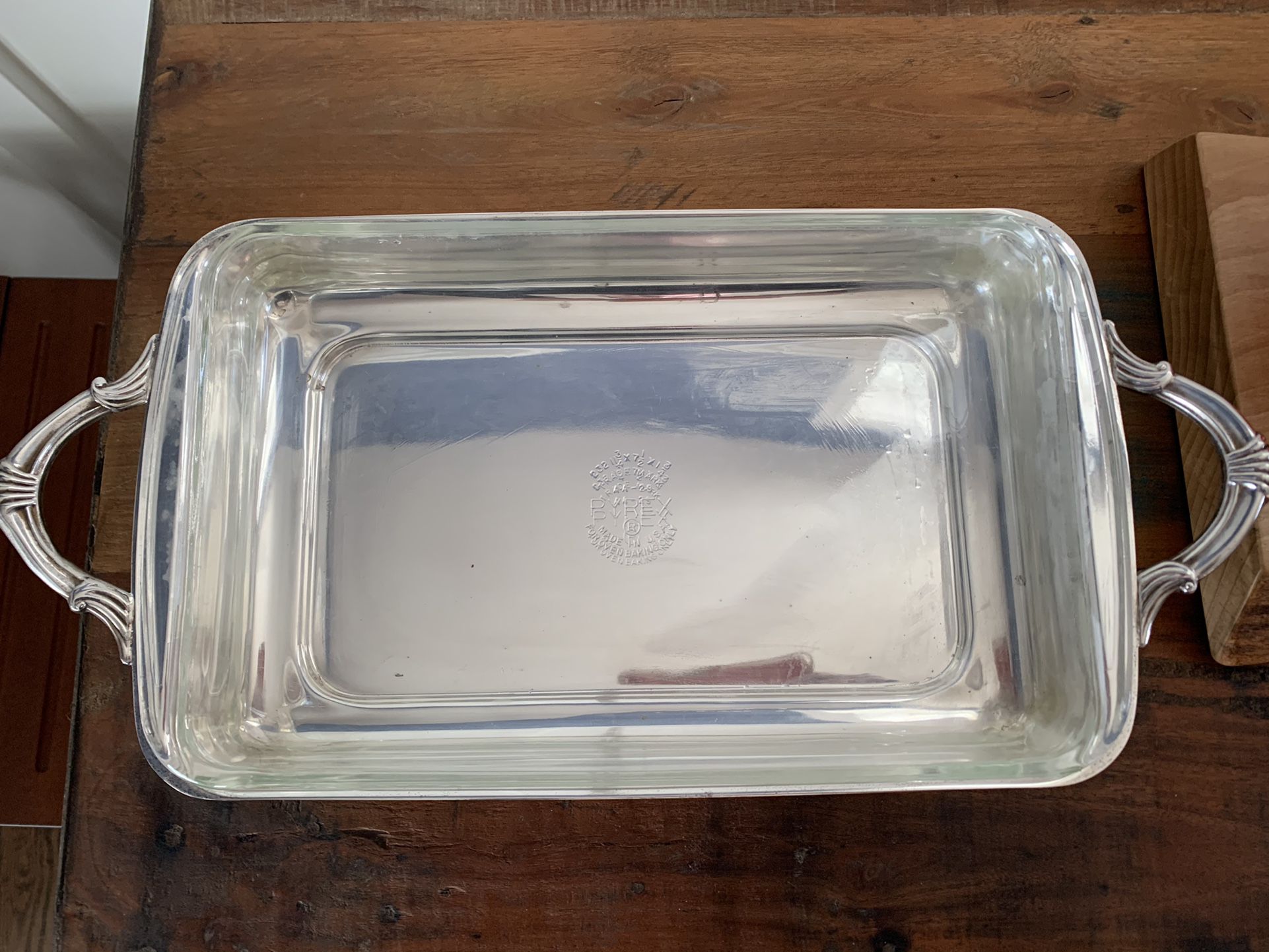 Vintage Silver Plated Pyrex Dish Holder