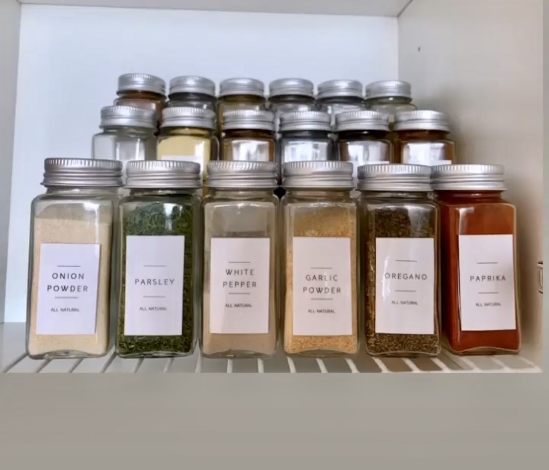 Custom made spice jars - Spices containers