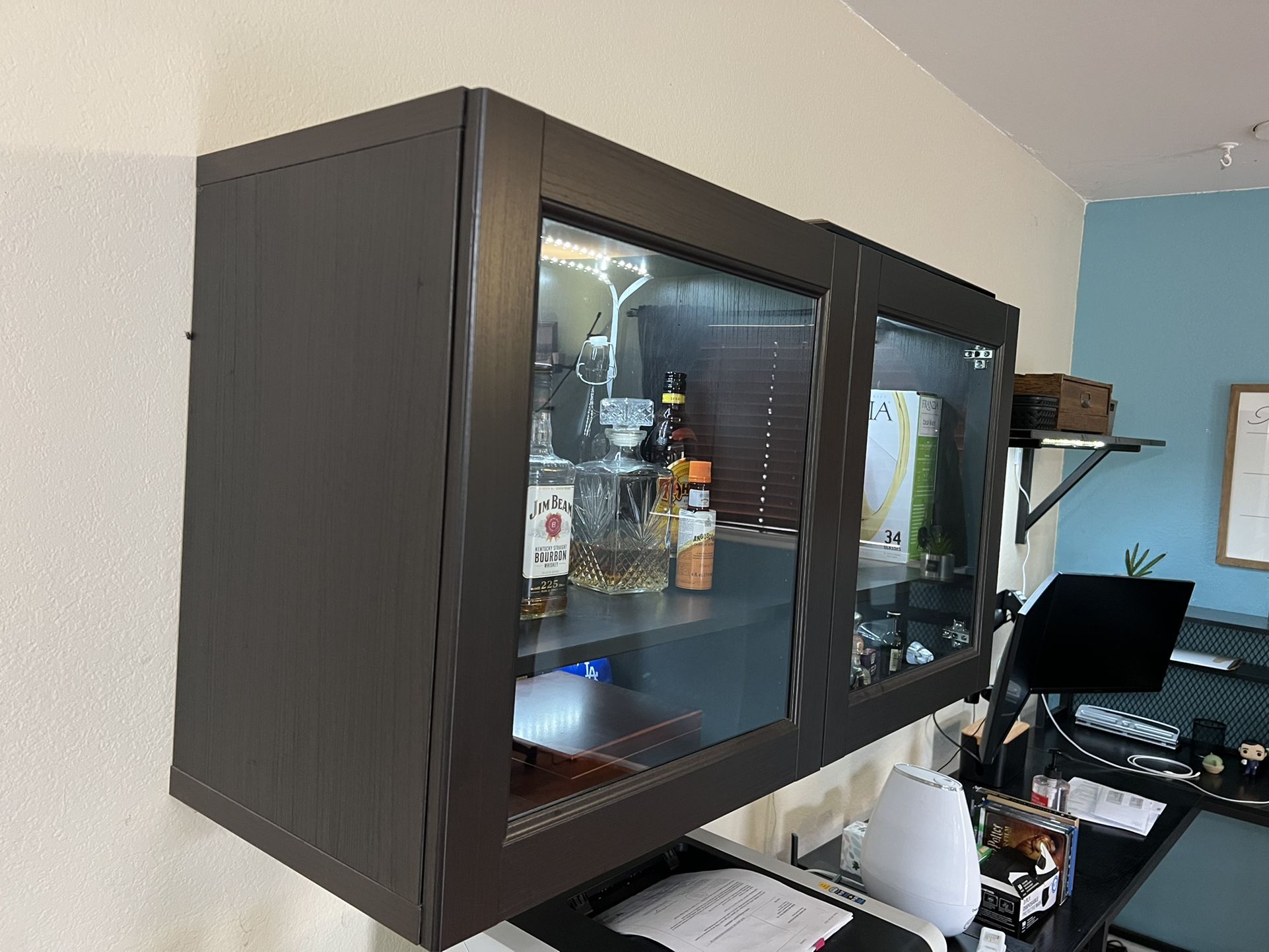 Free Just Come Pick It Up Floating Bar Cabinet And Everything In It