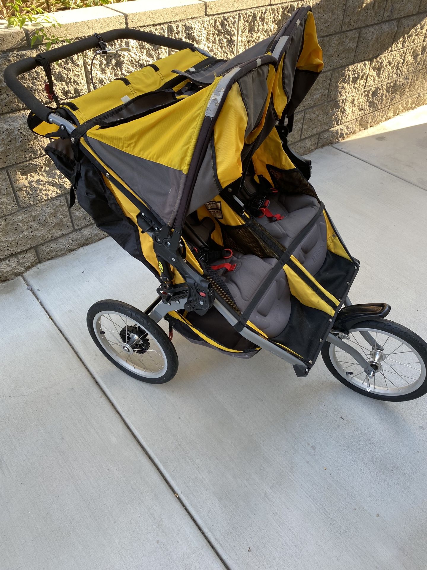 BOB Ironman Duallie Double Stroller -Yellow