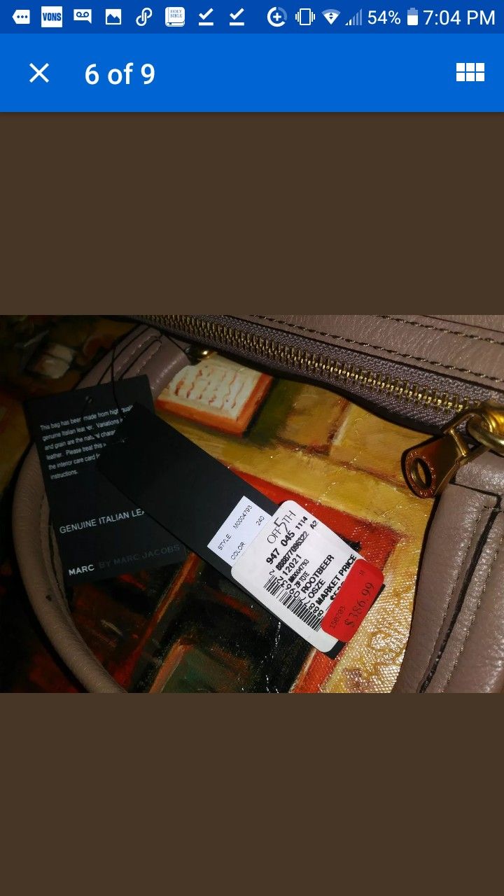 New Marc by Marc Jacobs Leather Bag