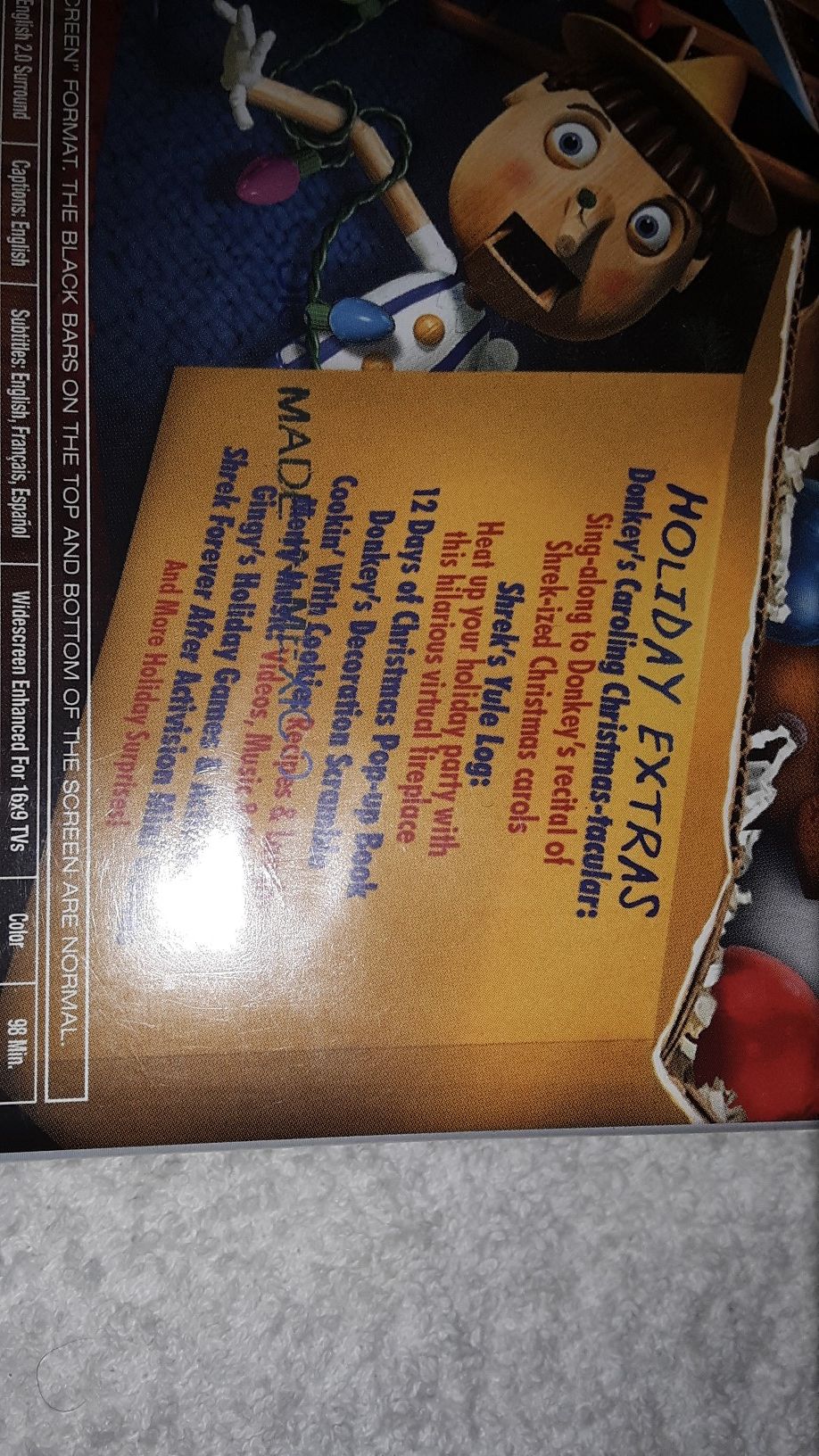 Shrek donkey Christmas dvd