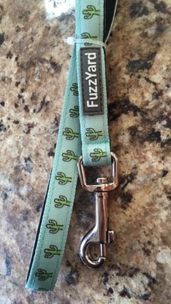 Brand new dog leash and collar set blue with cactus Thumbnail