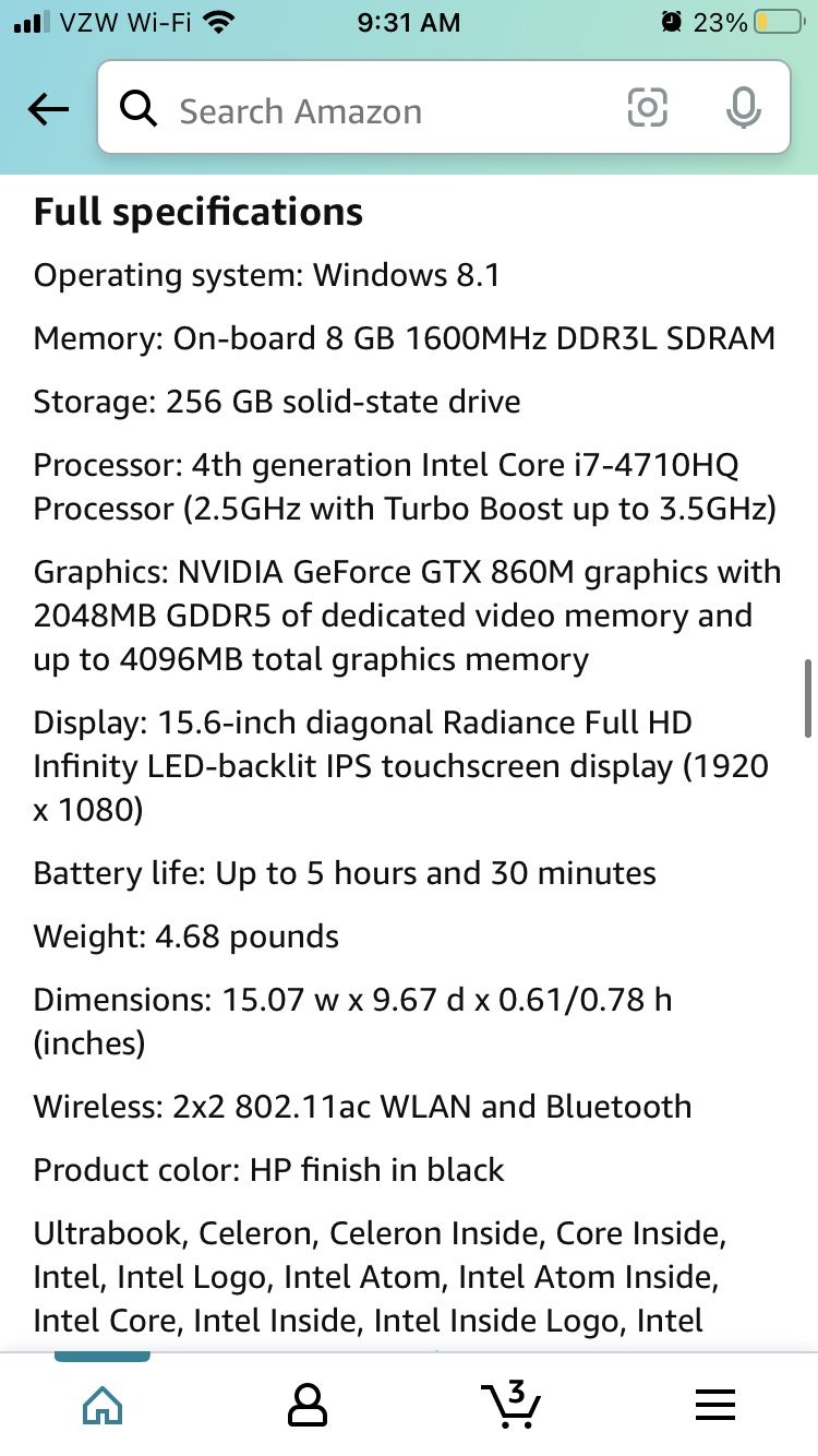 Hp Omen Gaming Laptop
