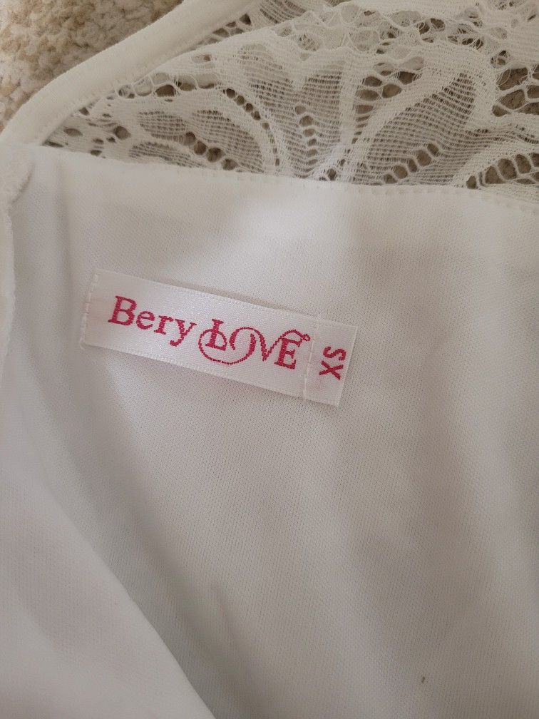 BeryLove Women's Short Floral Lace Bridesmaid Dress A-line Swing Party Dress