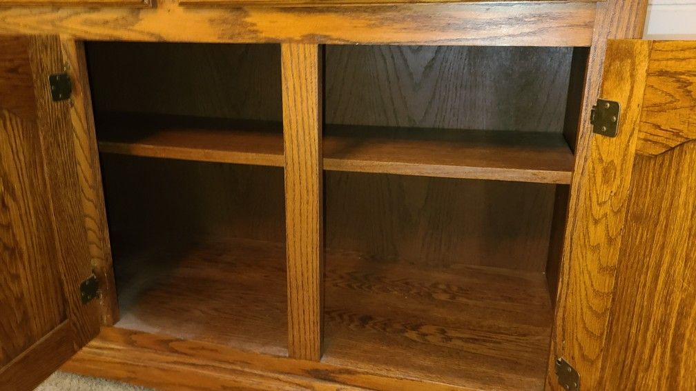 Vintage Dining Table And China Cabinet