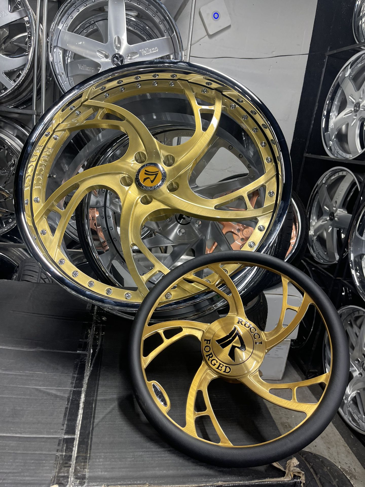 24 Rucci Wheel Rims Tires 💯🔥 Chevelle 5X120 Brush Gold Regal Cutlass 