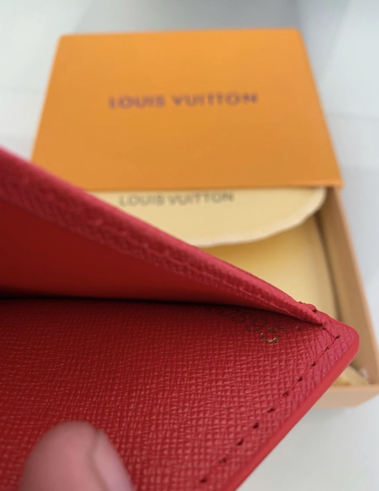 Louis Vuitton x Supreme Slender Wallet Epi Red