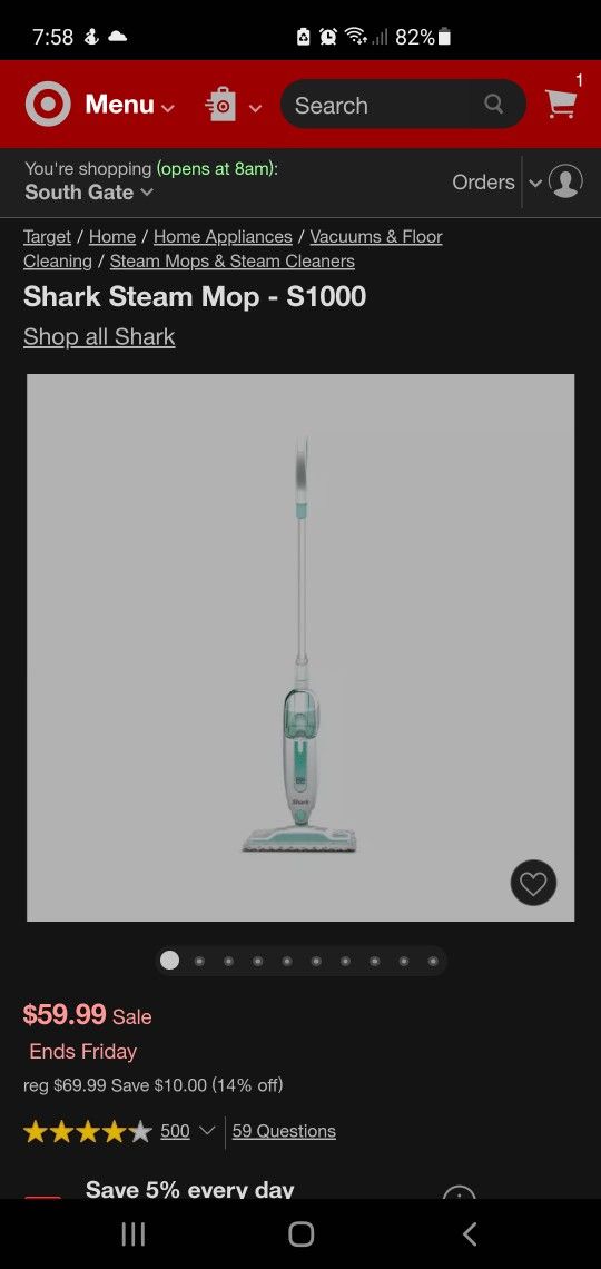 Shark Steam Mop - S1000