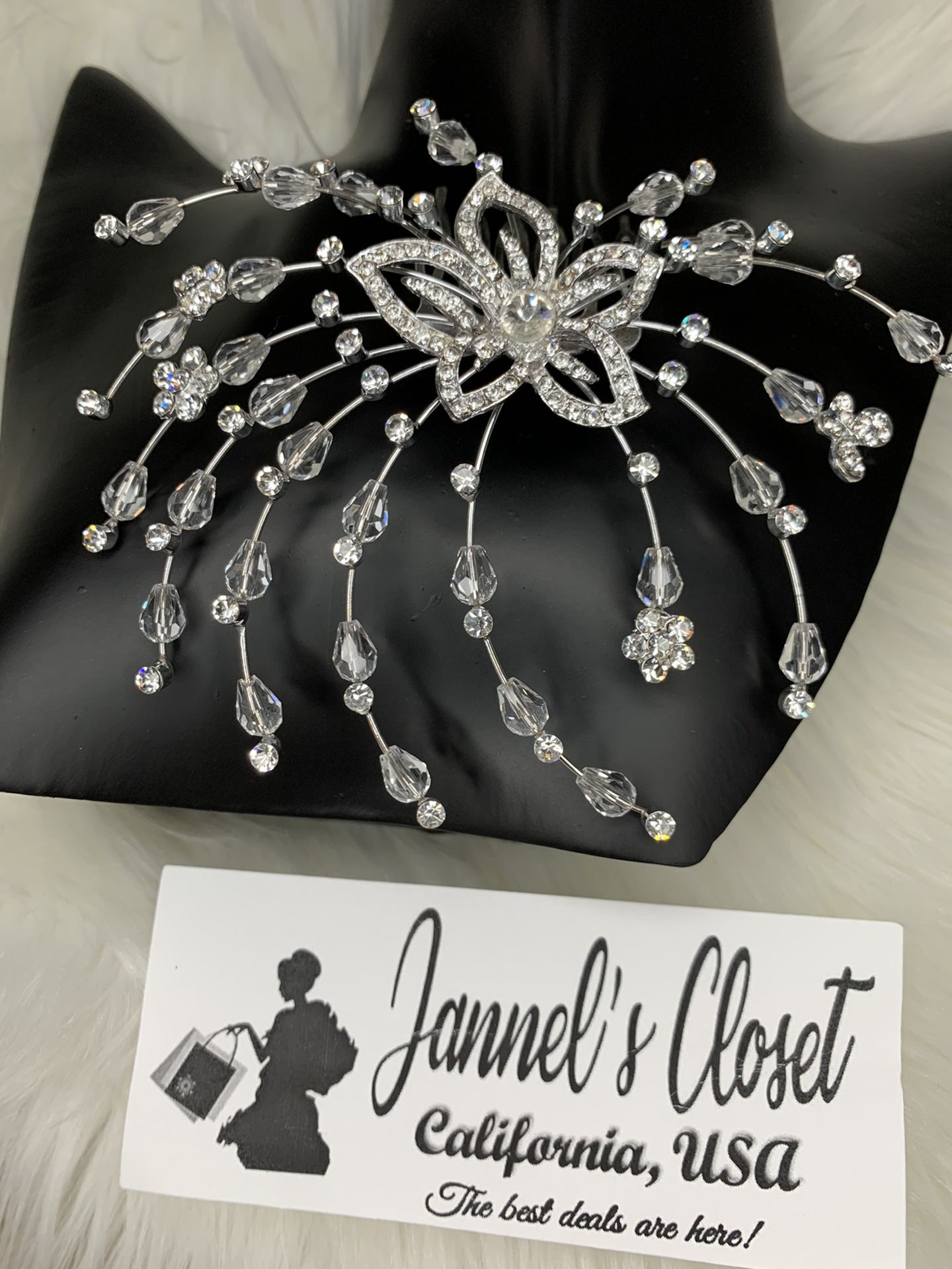 Bridal Side Comb Crystal Floral Rhinestone Headpieces For Bride Cute Wedding Hair Accessories Hair pieces