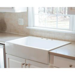 SINKOLOGY Josephine Apron Front Farmhouse 34 in. 3-Hole Single Bowl Kitchen Sink in Crisp White​ - #75103- OS Thumbnail