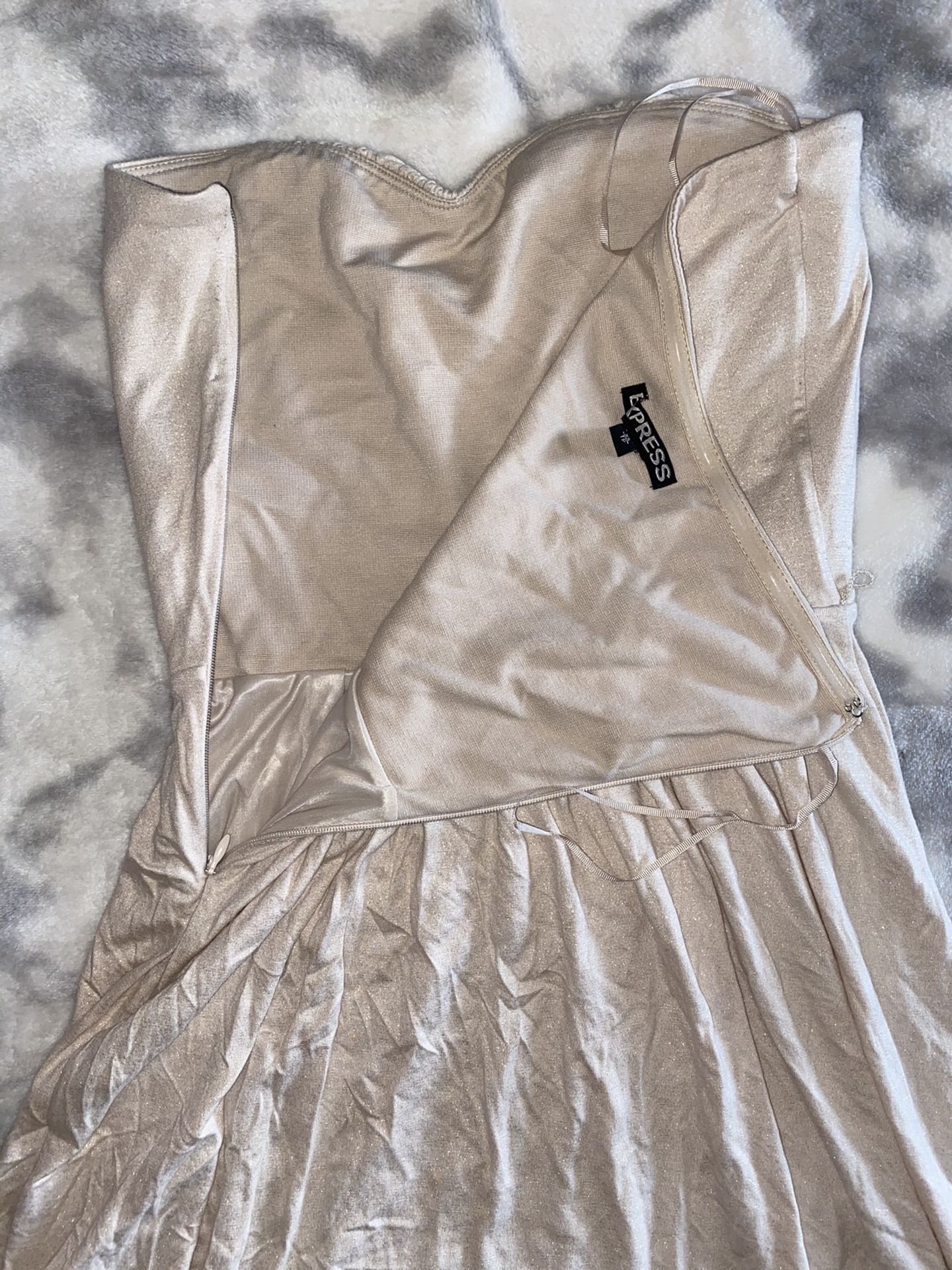 Express light pink/blush strapless dress size XS