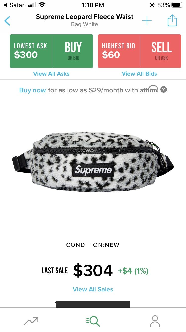 Supreme Leopard Waist Bag