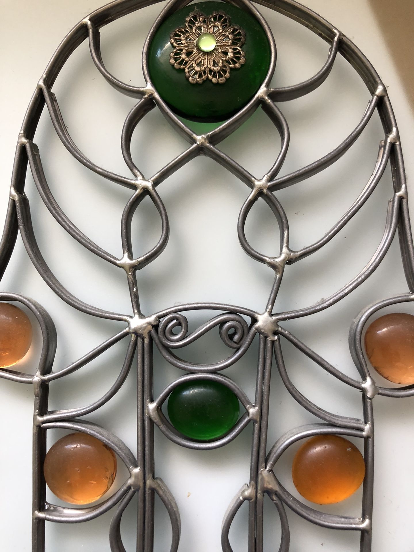 Jewish Crystal - Metal Hansa Wall Decorations