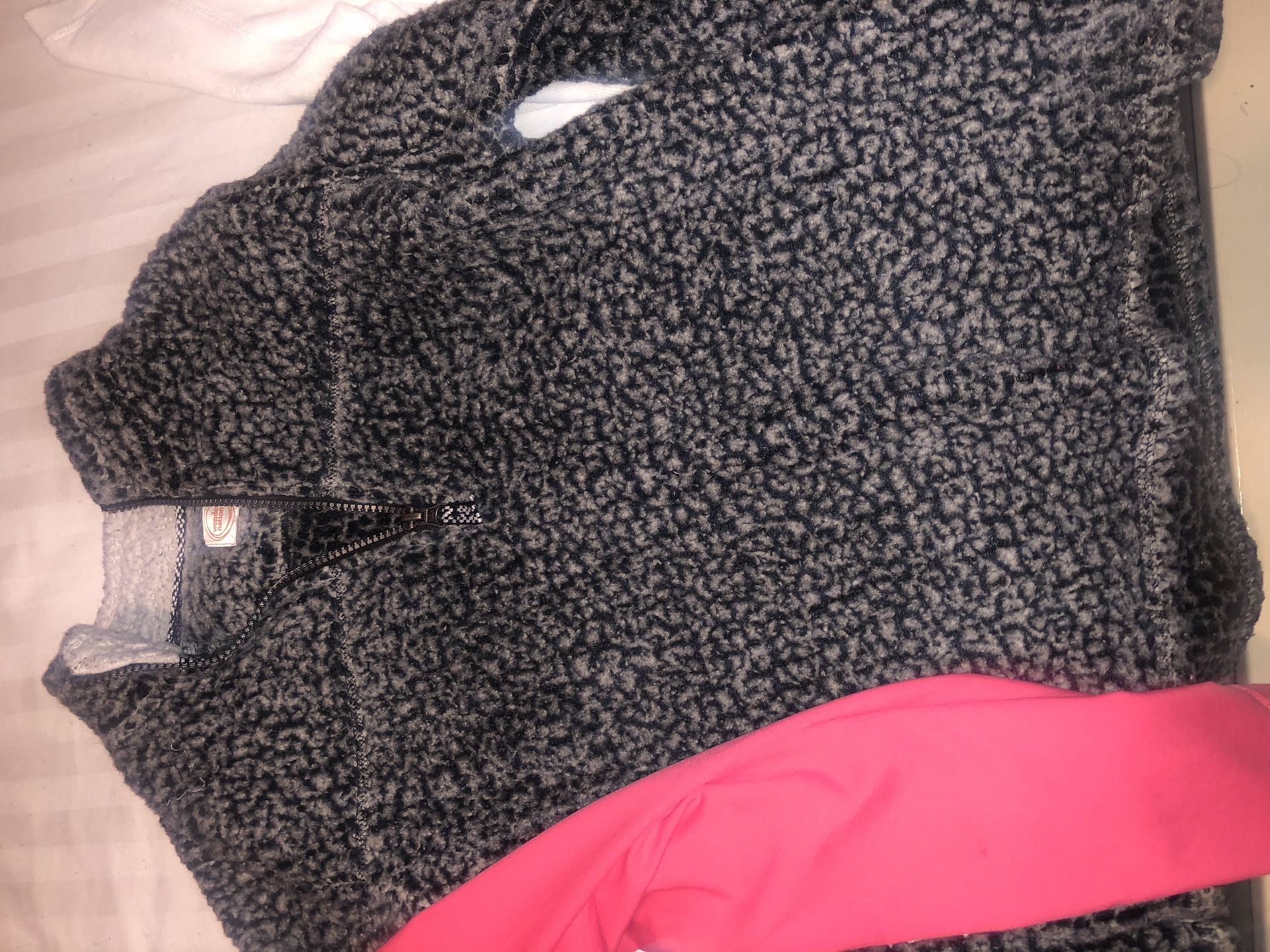 Nike Windbreaker, Sherpa Sweater, White Sweater