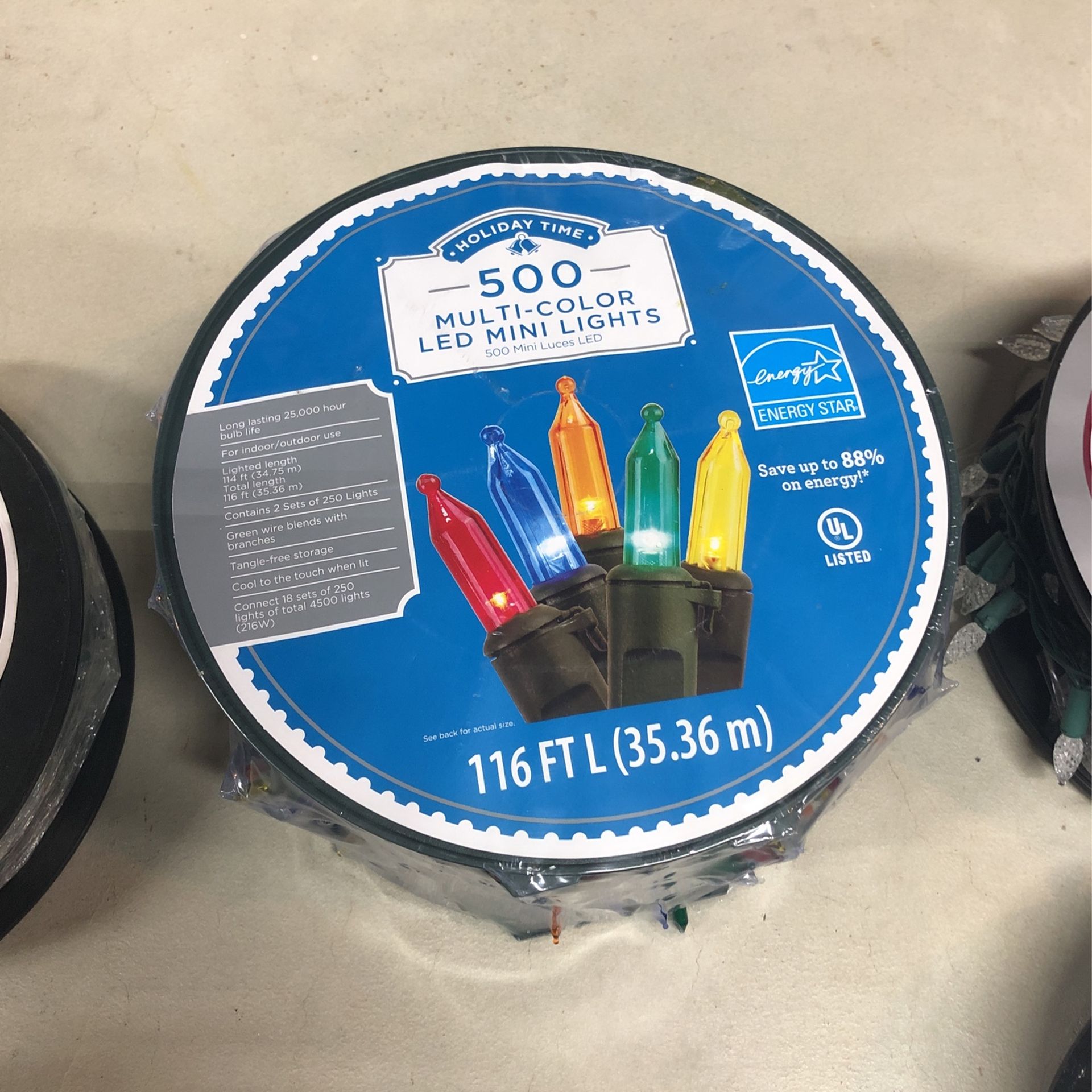 CHRISTMAS LIGHTS 500 LED MULTI COLOR 114ft LIGHTED LENGTH NEW