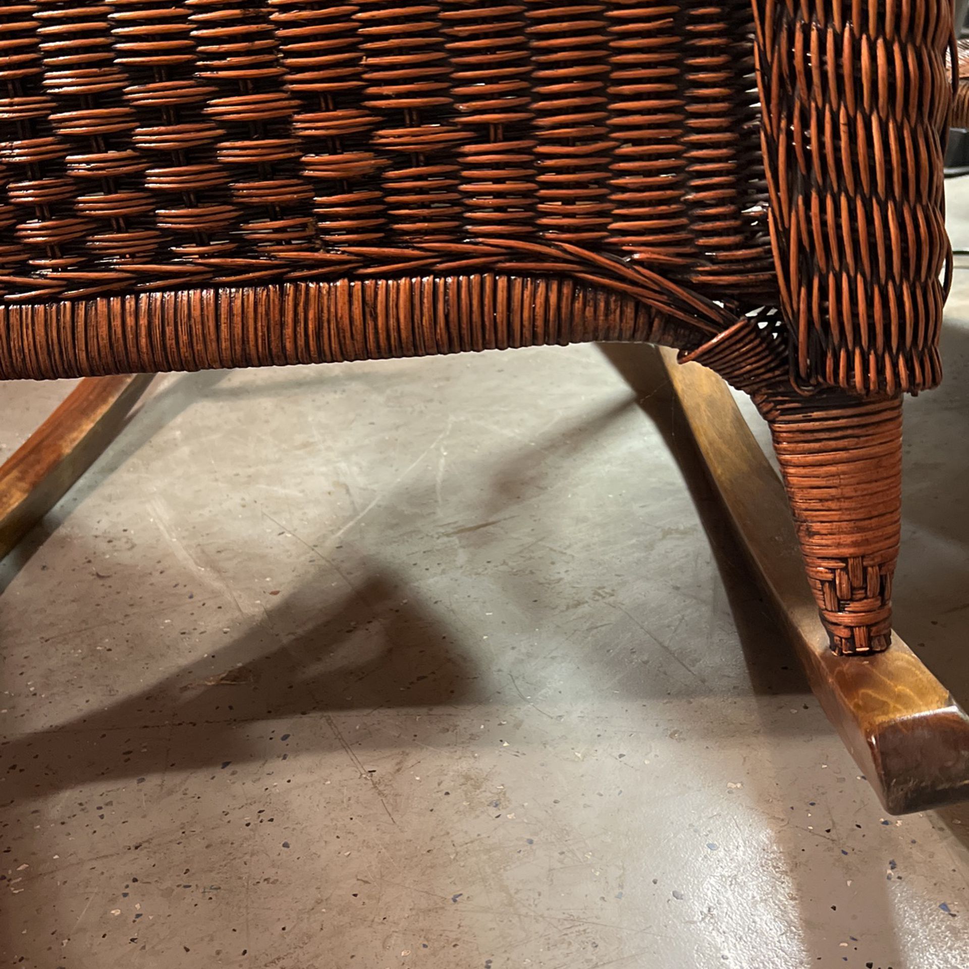 Wicker Rocking Chair & Matching Table