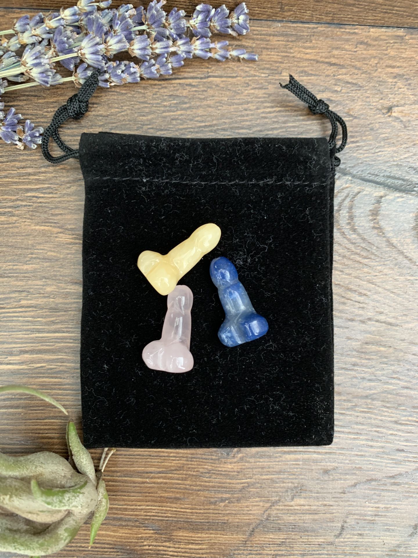 Pocket Peen Crystal Labradorite Rose Quartz White Elephant Baby Showe